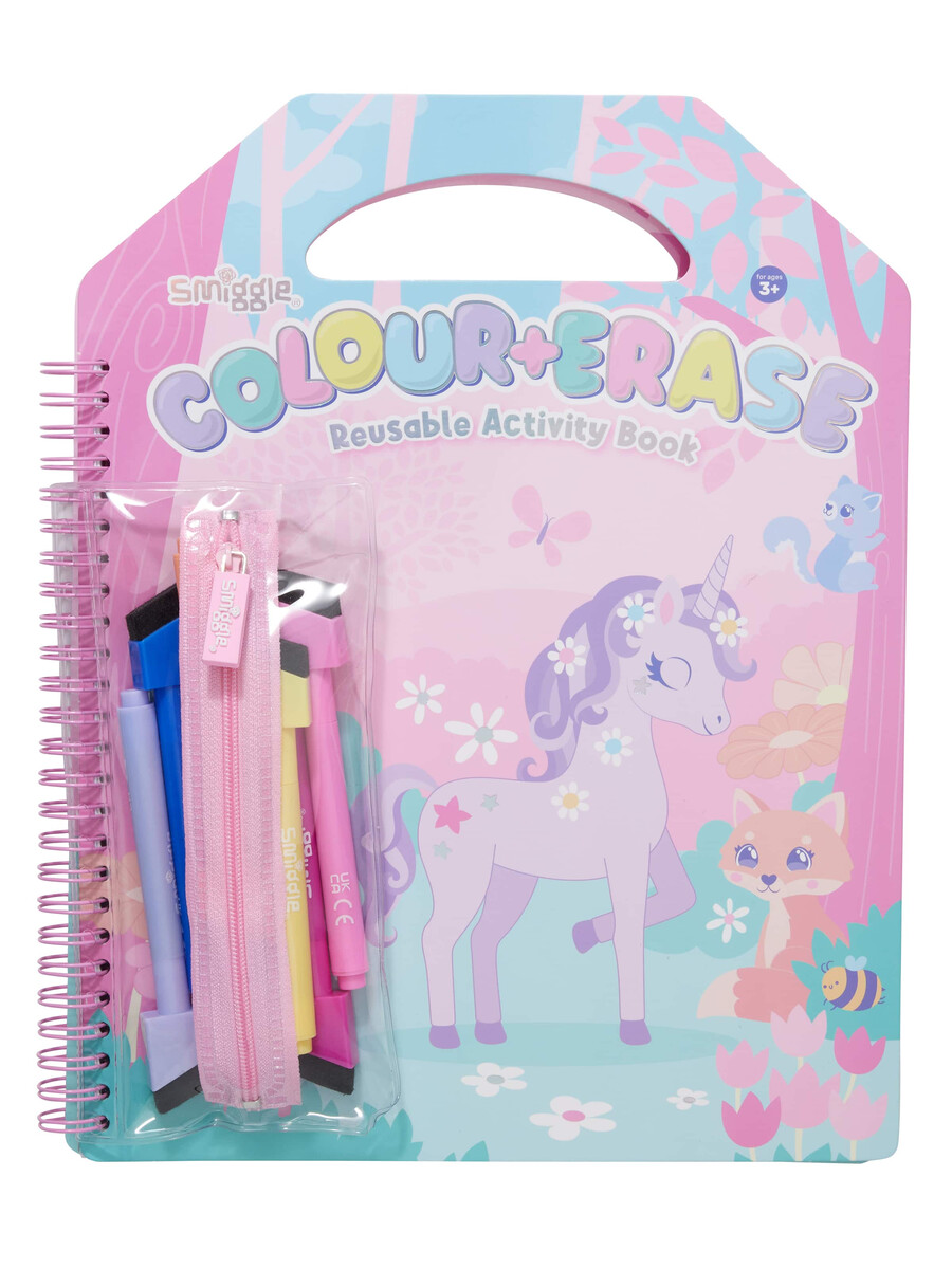 caiet de activități cu ștergere colorată