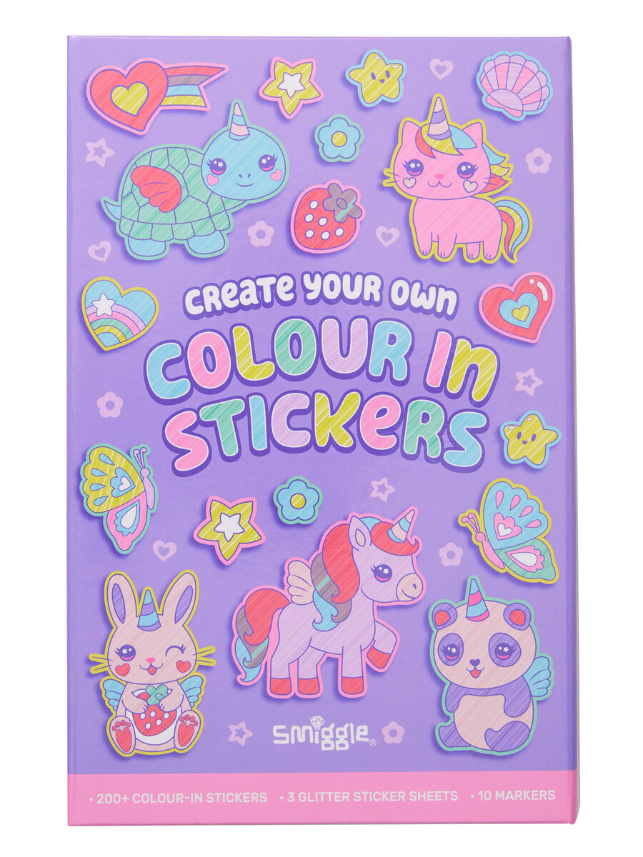 cutie de activități cu autocolante de colorat distractive