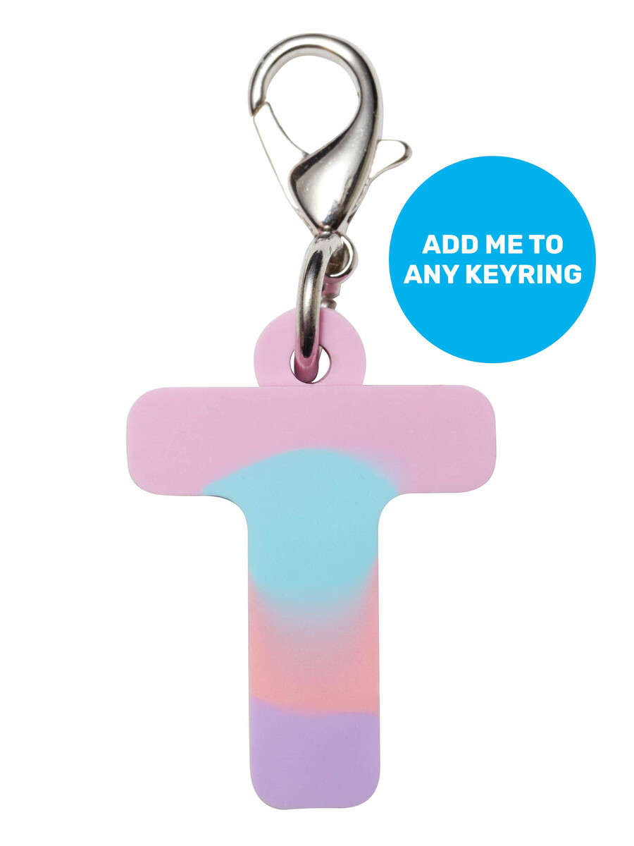 breloc mini-alfabet roz cu accesorii