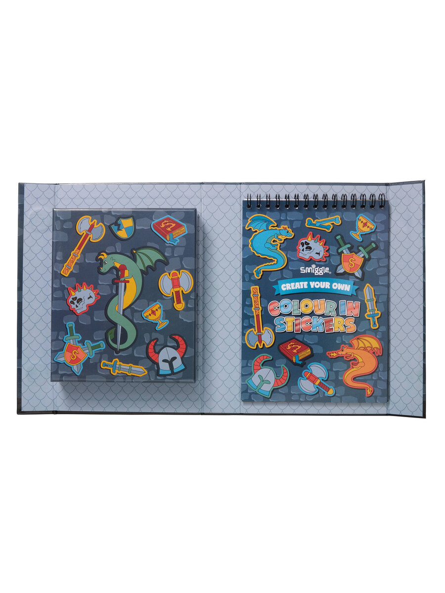 carte cu stickere de colorat dragon trails - cutie cu activități