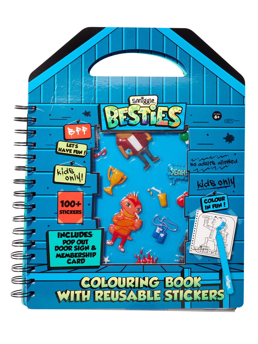 carte de colorat besties cu autocolante reutilizabile