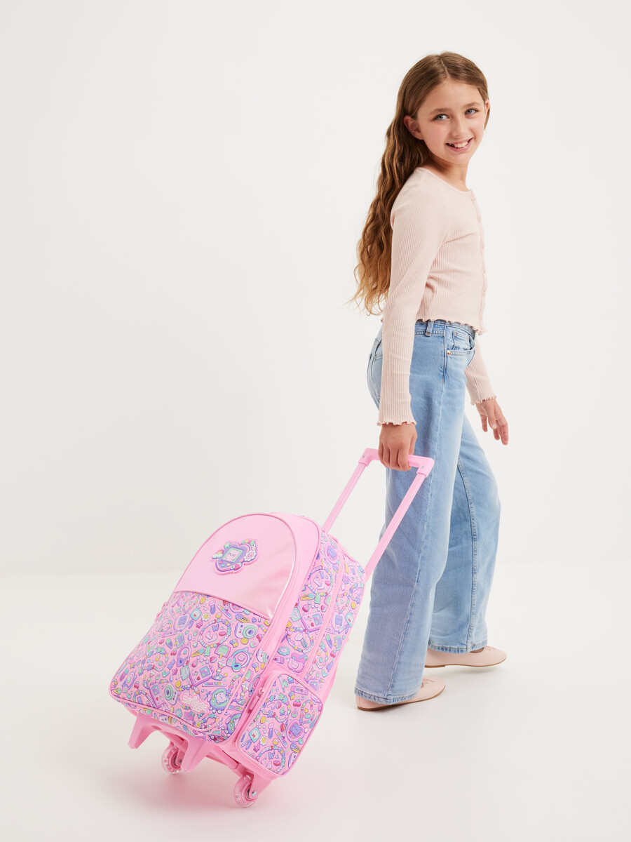 rucsac tip troler super charge cu roți luminoase