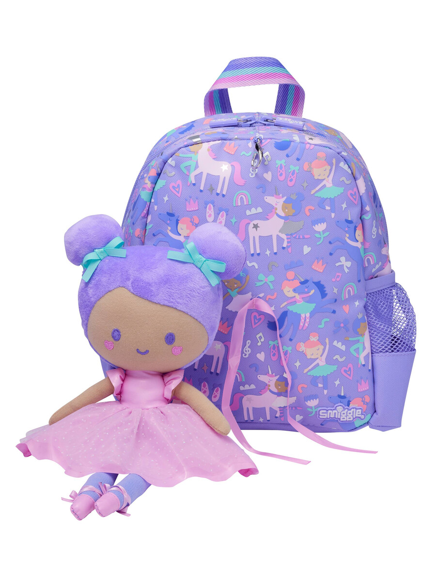 rucsac ready set go teeny tiny cu jucărie de pluș detașabilă