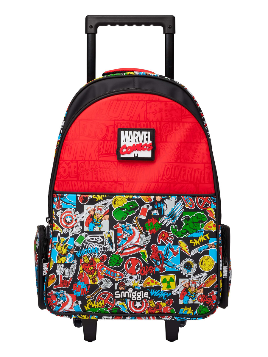 rucsac marvel trolley cu roți luminoase
