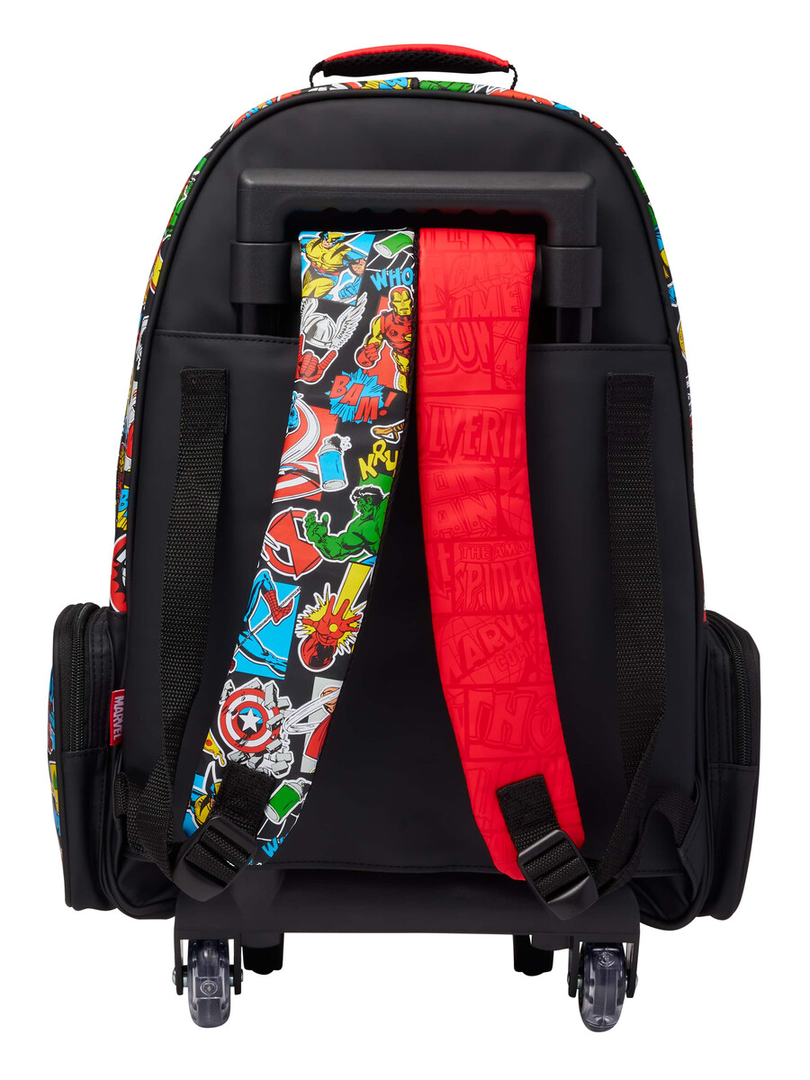 rucsac marvel trolley cu roți luminoase