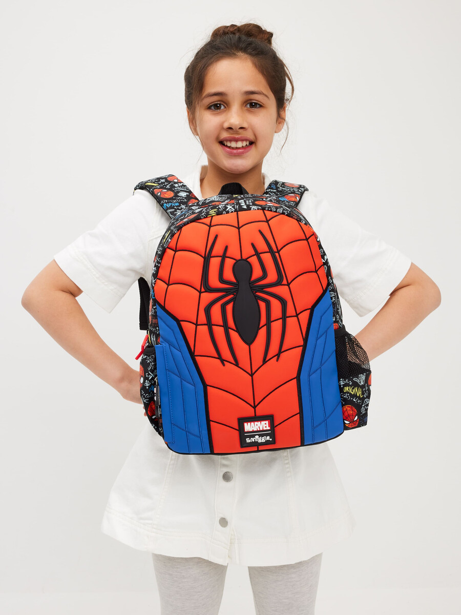rucsac cu glugă spider-man junior