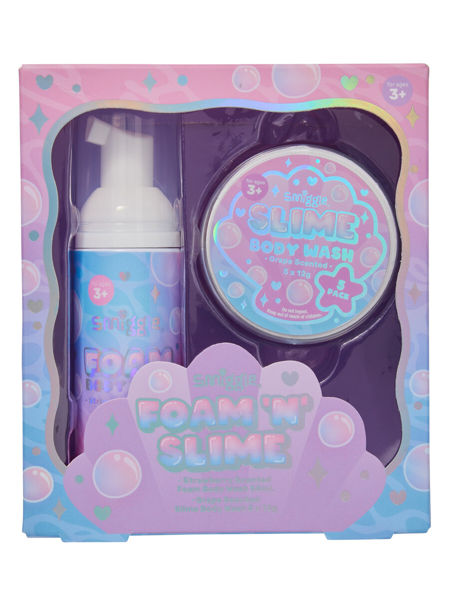 pachet cadou de gel de duș foam n slime