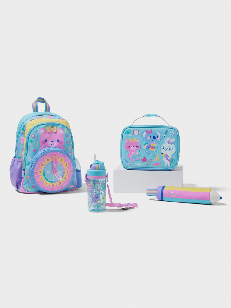 pachet rucsac cu personaje ready set go 4 piese