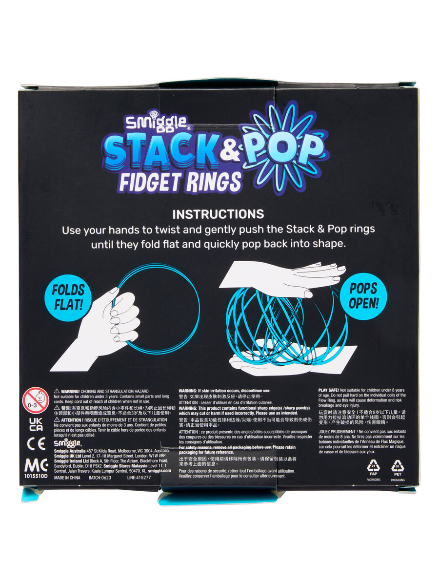 inele fidget stivuibile și pop care glow in the dark