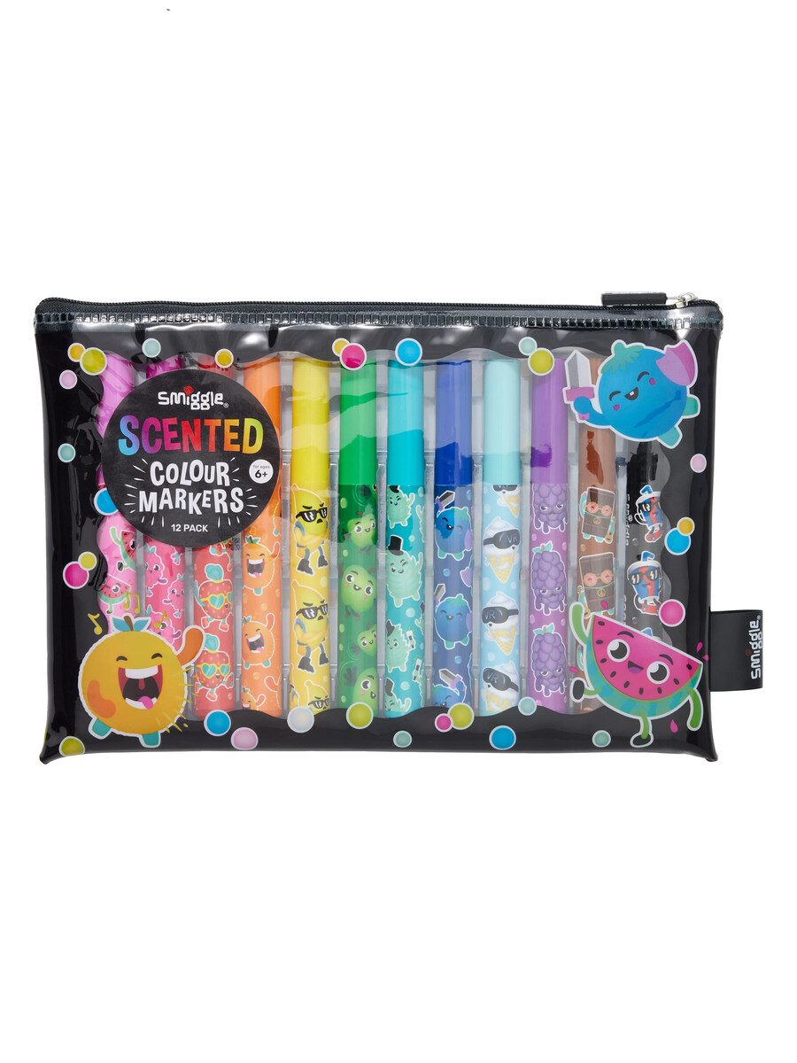 pachet markere colorate parfumate x12