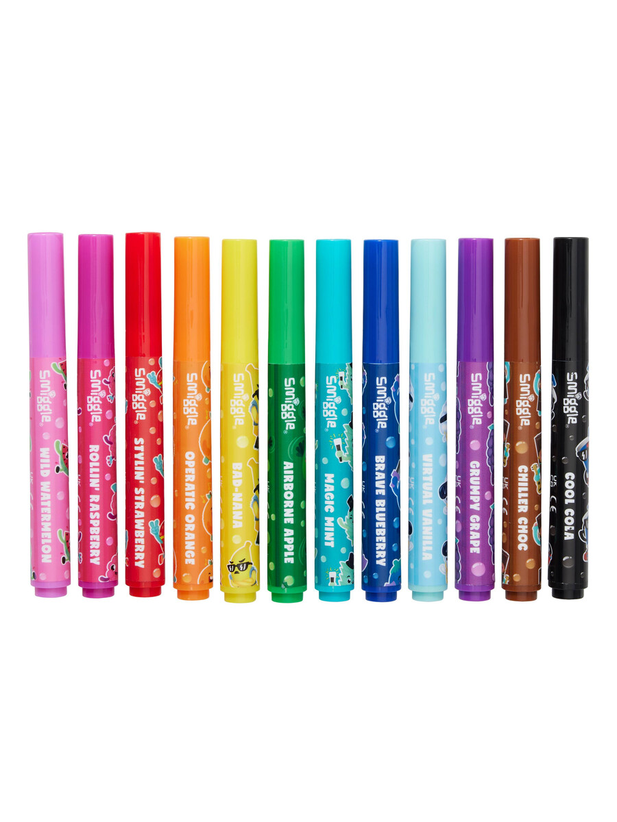 pachet markere colorate parfumate x12