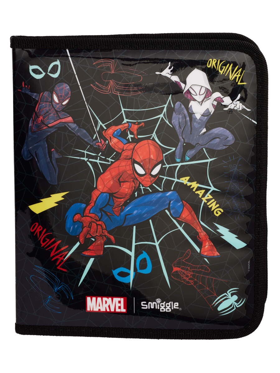 pachet cadou papetărie cu fermoar spider-man