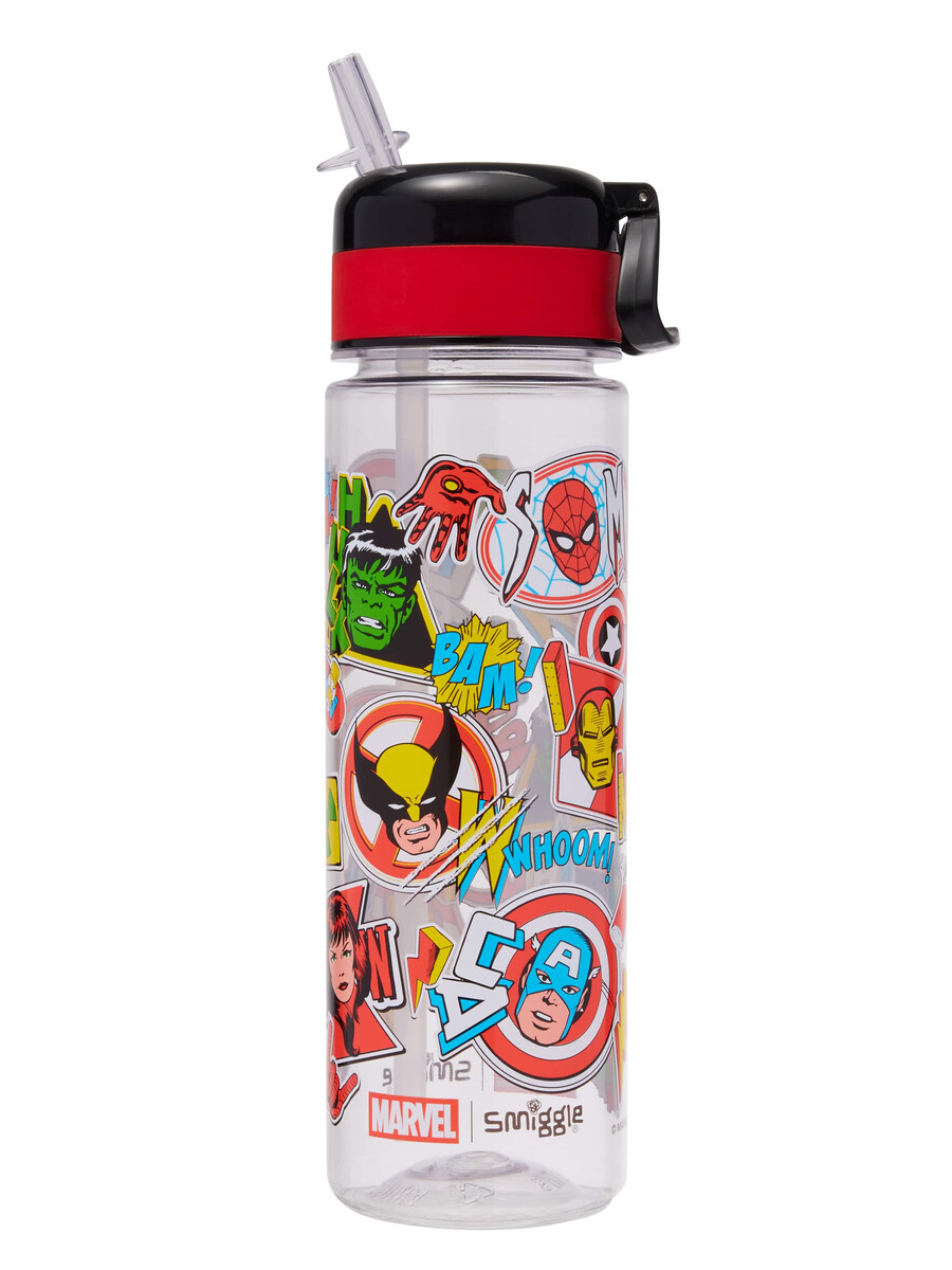 sticlă de plastic cu capac rabatabil marvel 650 ml