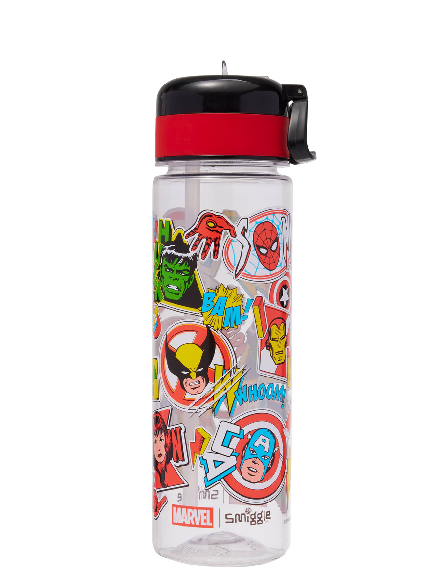 sticlă de plastic cu capac rabatabil marvel 650 ml