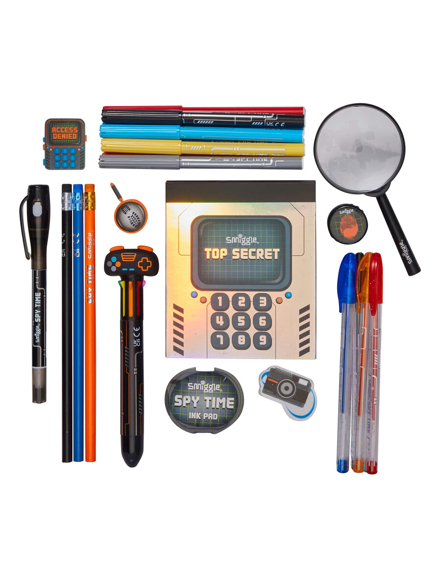 set de colorat și scris spy time