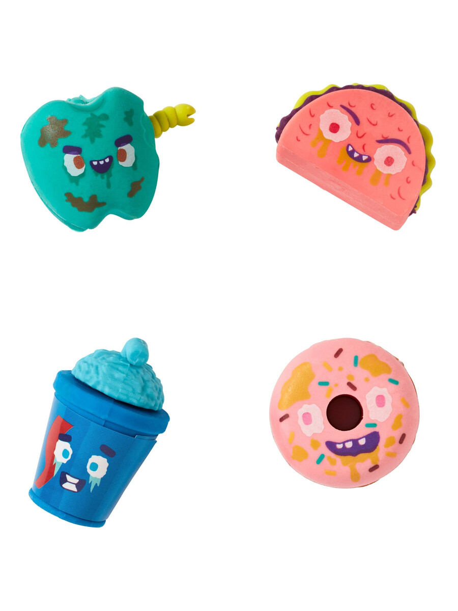pachet de radieră snack attackers x4