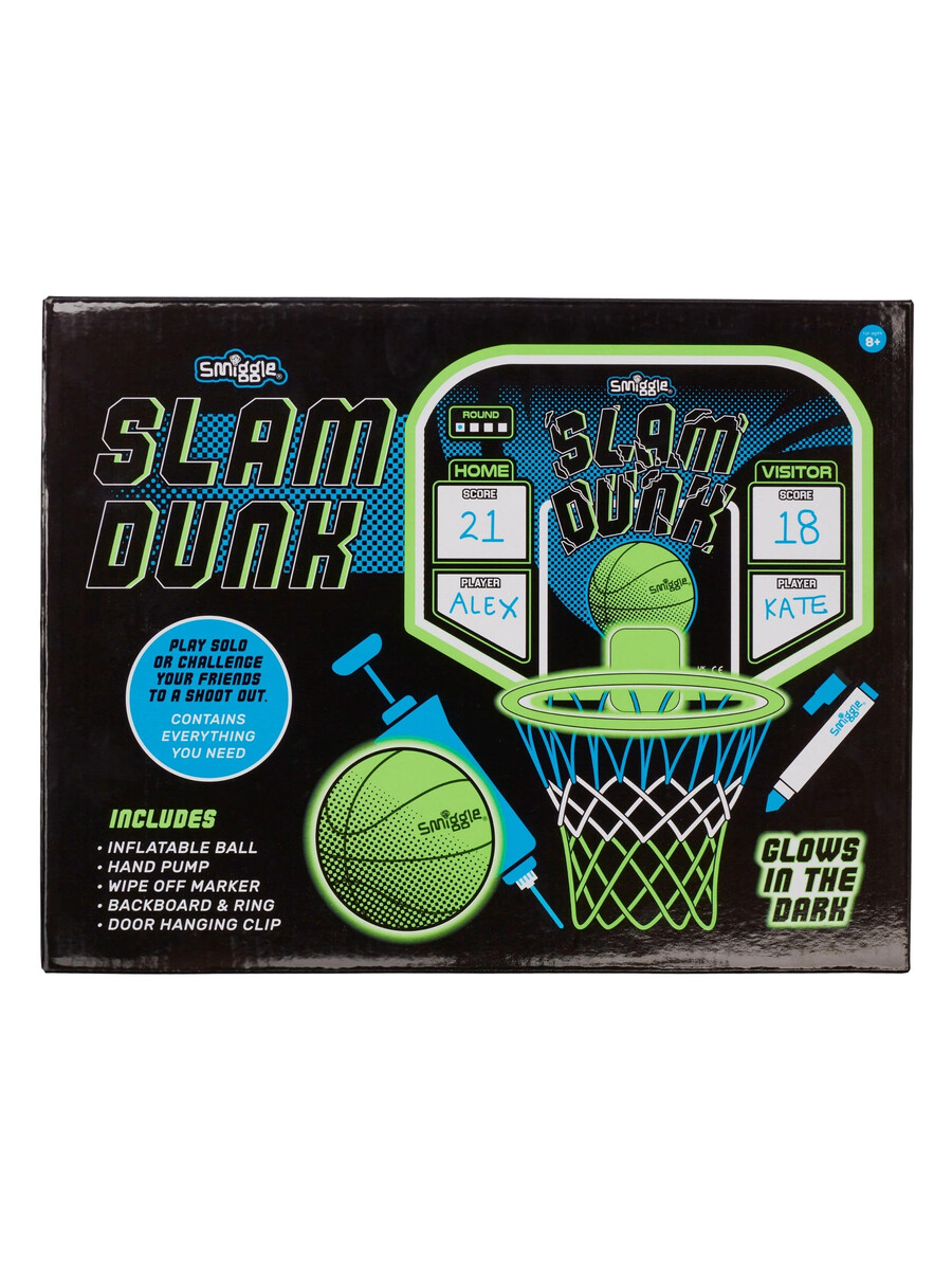 set de baschet slam dunk care strălucește în întuneric