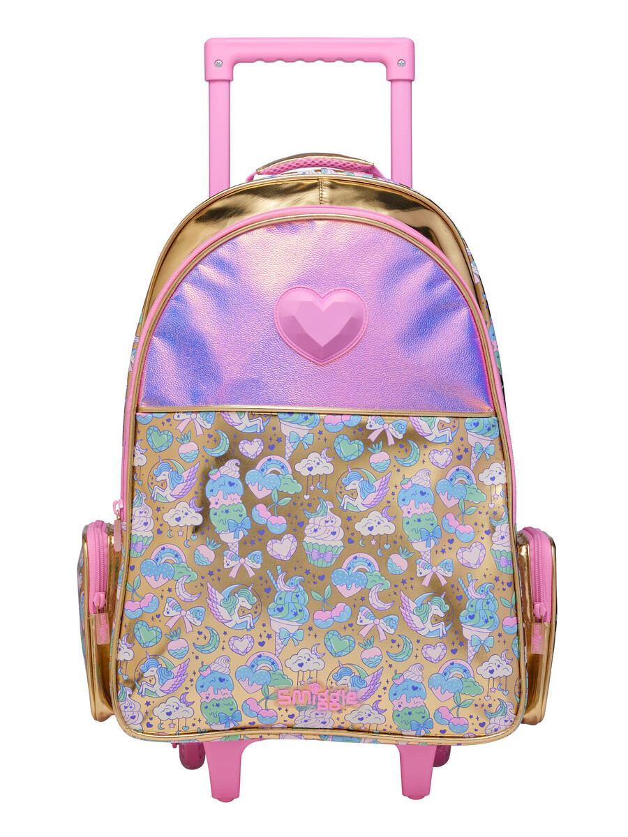 rucsac radiant cu roți luminoase