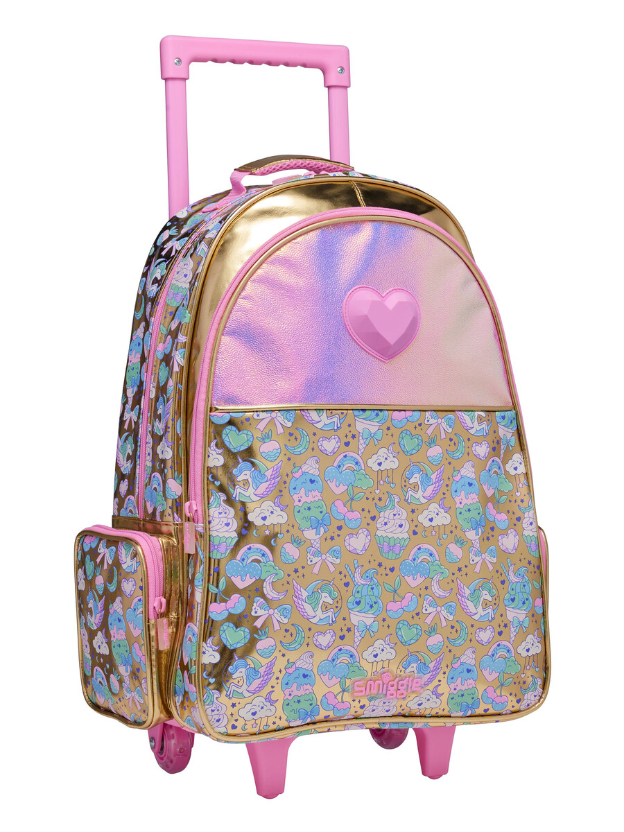 rucsac radiant cu roți luminoase