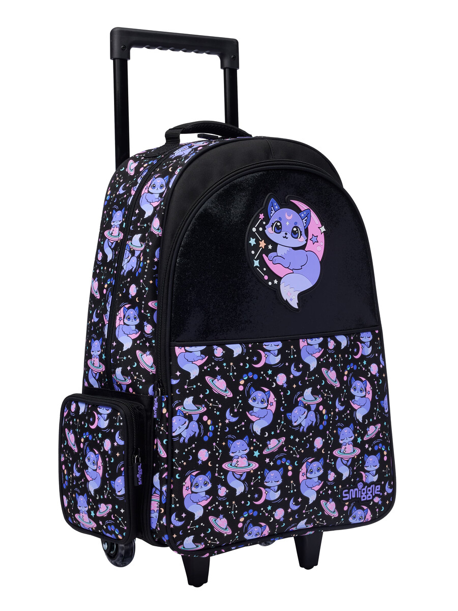 rucsac tip troler bright eyes cu roți luminoase