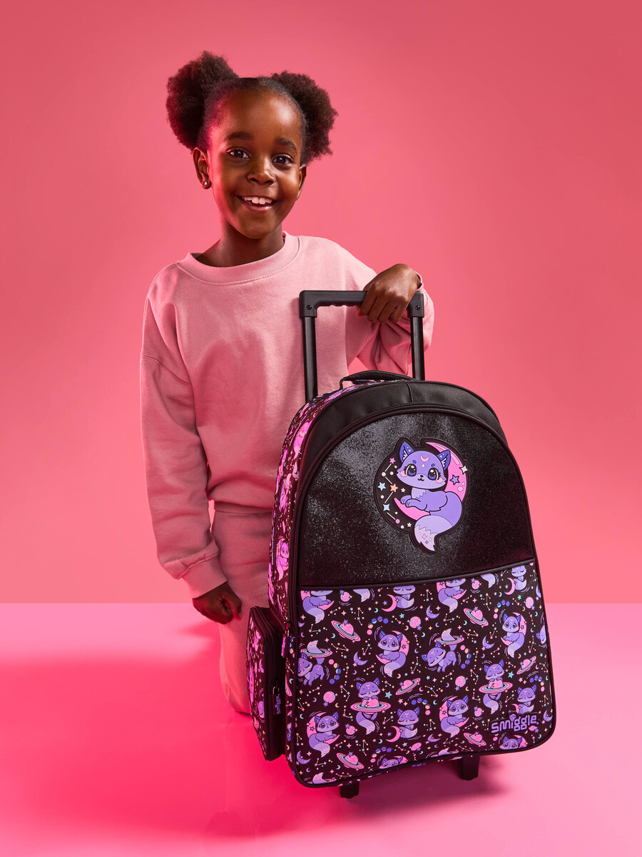 rucsac tip troler bright eyes cu roți luminoase